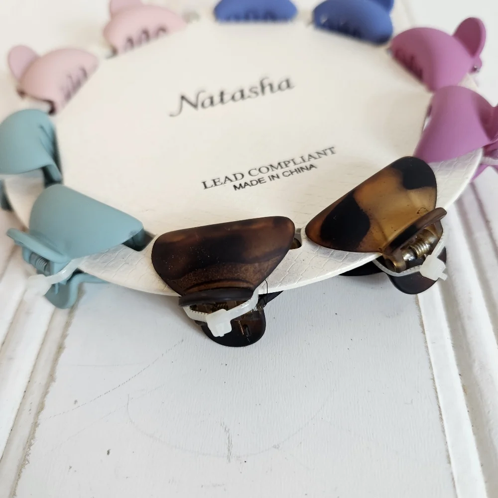 Natasha Hair Claw Clips Set Stylish Multicolored Accessories for Women